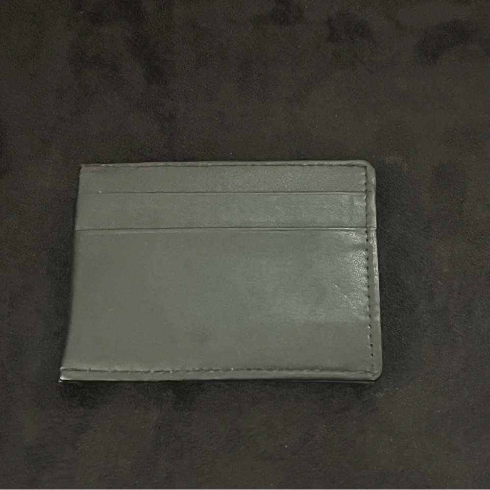 Vintage Buxton Black Credit Card Wallet Money Clip Genuine Leather